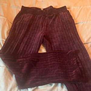 Cupio Burgundy Velvet Pants